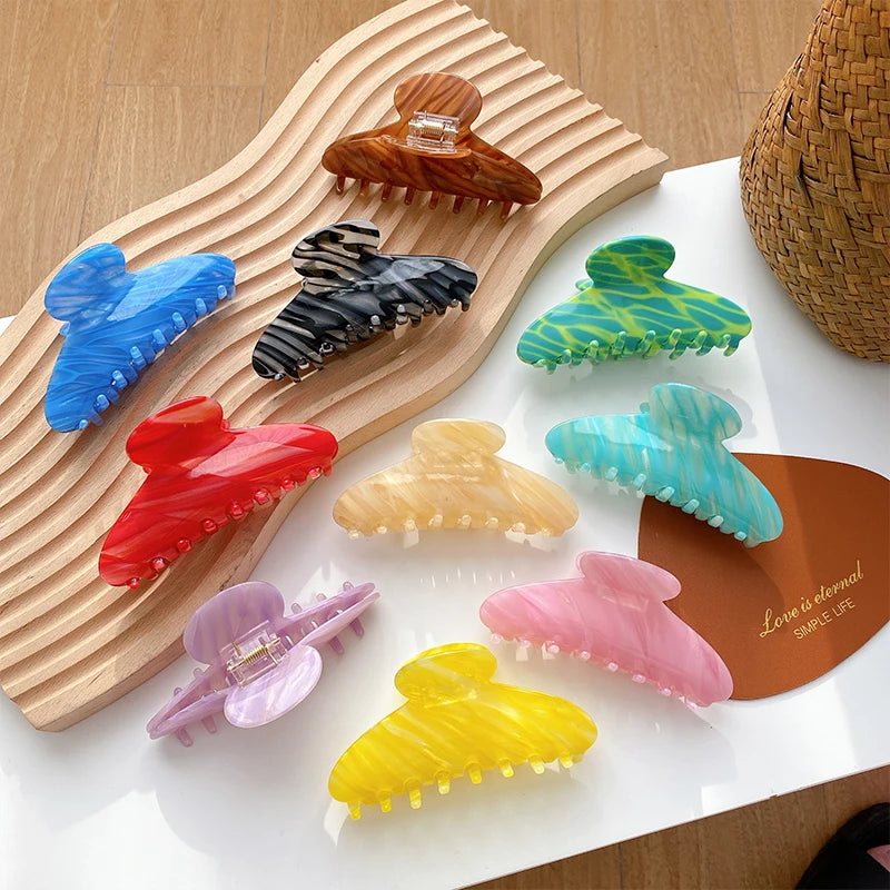 DOWELL Korean Hot Selling Hair Accessories Large Acetate Hair Claw Clips for Women
