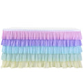 Wholesale Rainbow Unicorn Tablecloth Woven Wedding Decorative Cake Table Skirt Party Table Covers