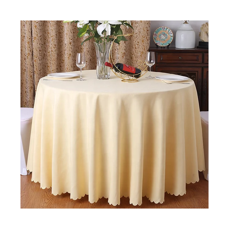 Luxury 132 Round White Table Cloth Polyester Tablecloth Linen for Wedding Banquet Restaurant