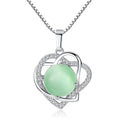 Hot Selling Creative Crystal Heart Necklace Women'S Gem Jade Pendant Clavicle Accessories Manufactory Wholesale