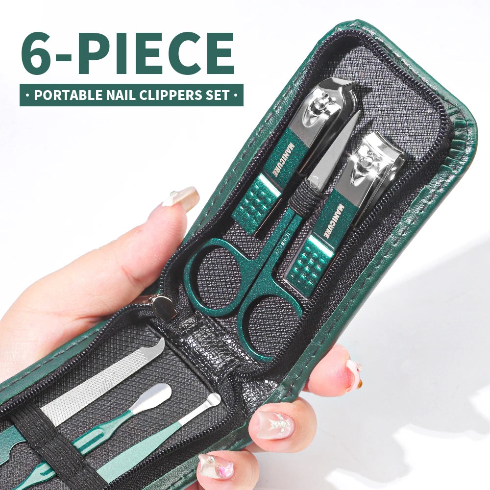 6 in 1 Stylish Pedicure Set Stainless Steel Nail Art Tools for Personal Grooming Manicure & Pedicure