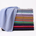 Luxury Scarf Women Chiffon Rhinestone Solid Color Scarfs Polyester Pearl Fashion Head Big Voile Abaya Muslim Dresses