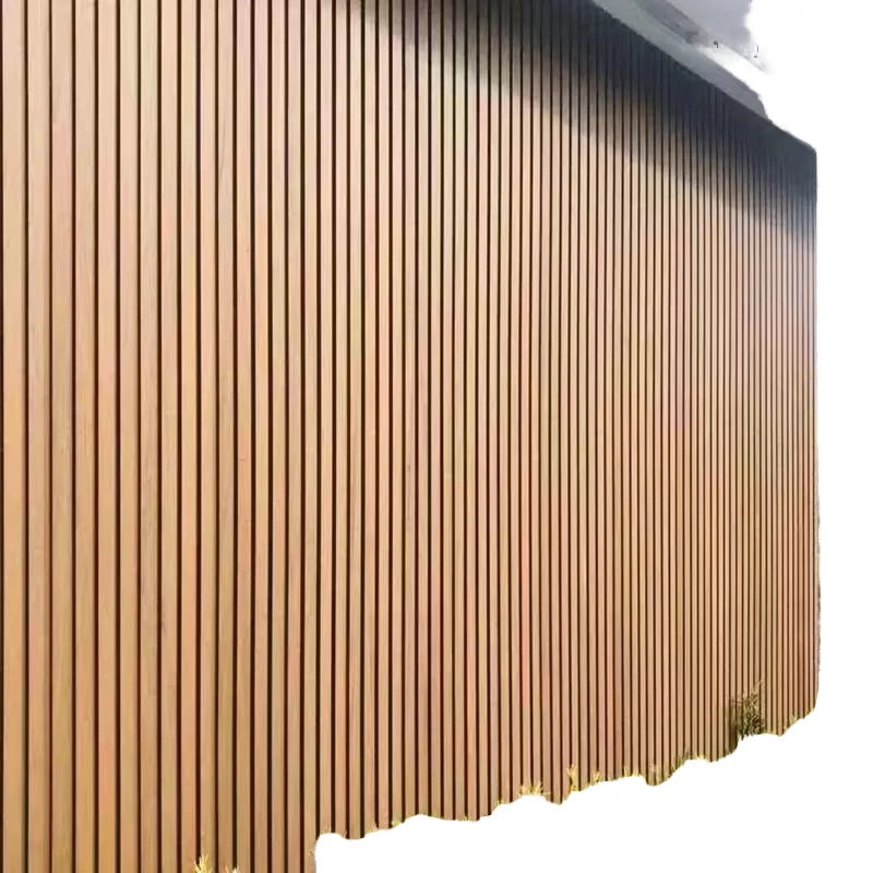 Waterproof Acoustic Wooden Wall Panels Soundproof Wood Slat Design Anti-Noise PVC Wall Panels with CE for Sound Proof Ceillings