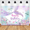 Factory Direct Gasser Mermaid Themed Birthday Party Backdrop Banners Vinyl Waterproof Custom Digital Printed Posters