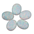 China Opal Factory Flat Back Opal Stone Best Selling Synthetic Blue Color Cabochon Fire Opal Gemstone for Fine Jewelry