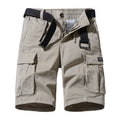 Men's Hip Hop Cargo Tactical Casual Breathable Waterproof Cotton Shorts Mid Waist Zipper Fly Board Shorts Pockets Streetwear