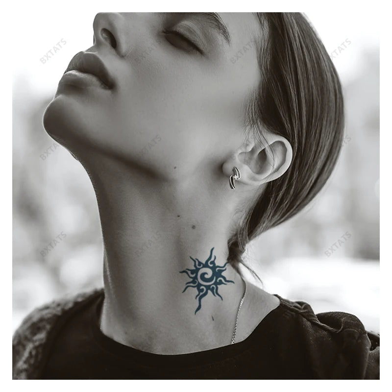 BXTATS 2 WEEKS Semi Permanent GENIPA America Gardenia Extract GZ201-300 Herbal Plant Juice Ink Tattoo Sticker