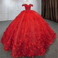 Jancember DY9963 Off Shoulder Flower Sweetheart Red Dresses Women Party Evening