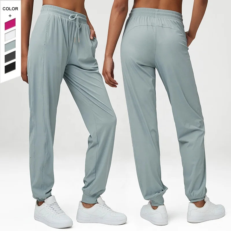 Lightweight Drawstring Loose Jogger Yoga Pants With Pocket Women's Customized Sports Pants Joggers for Women