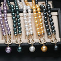 Classic Stylish Shell Pearl Necklace 18K Gold-Plated Copper Inlaid Zircon Collarbone Chain for Mother's Day Women Jewelry Gift
