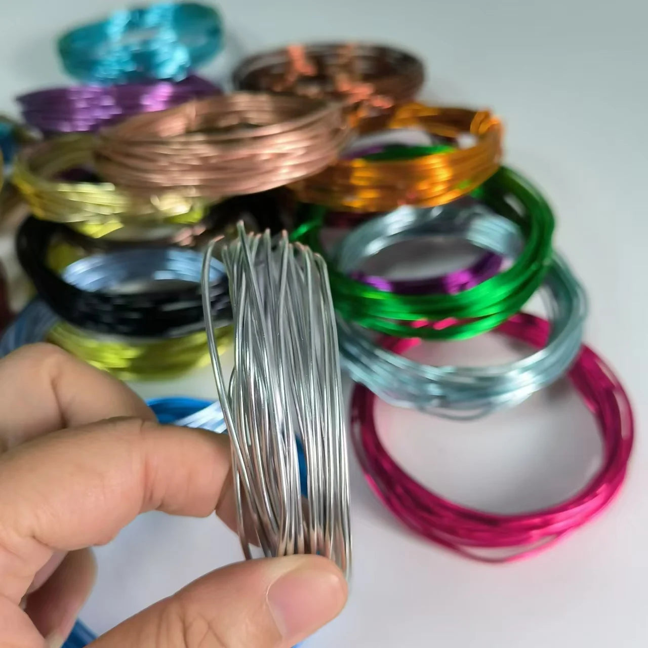 L Multicolor 0.8/1/1.5/2mm Aluminum Craft Wire Floral Colored Aluminum Wire for Bonsai Jewelry Metal Jewelry Findings Components
