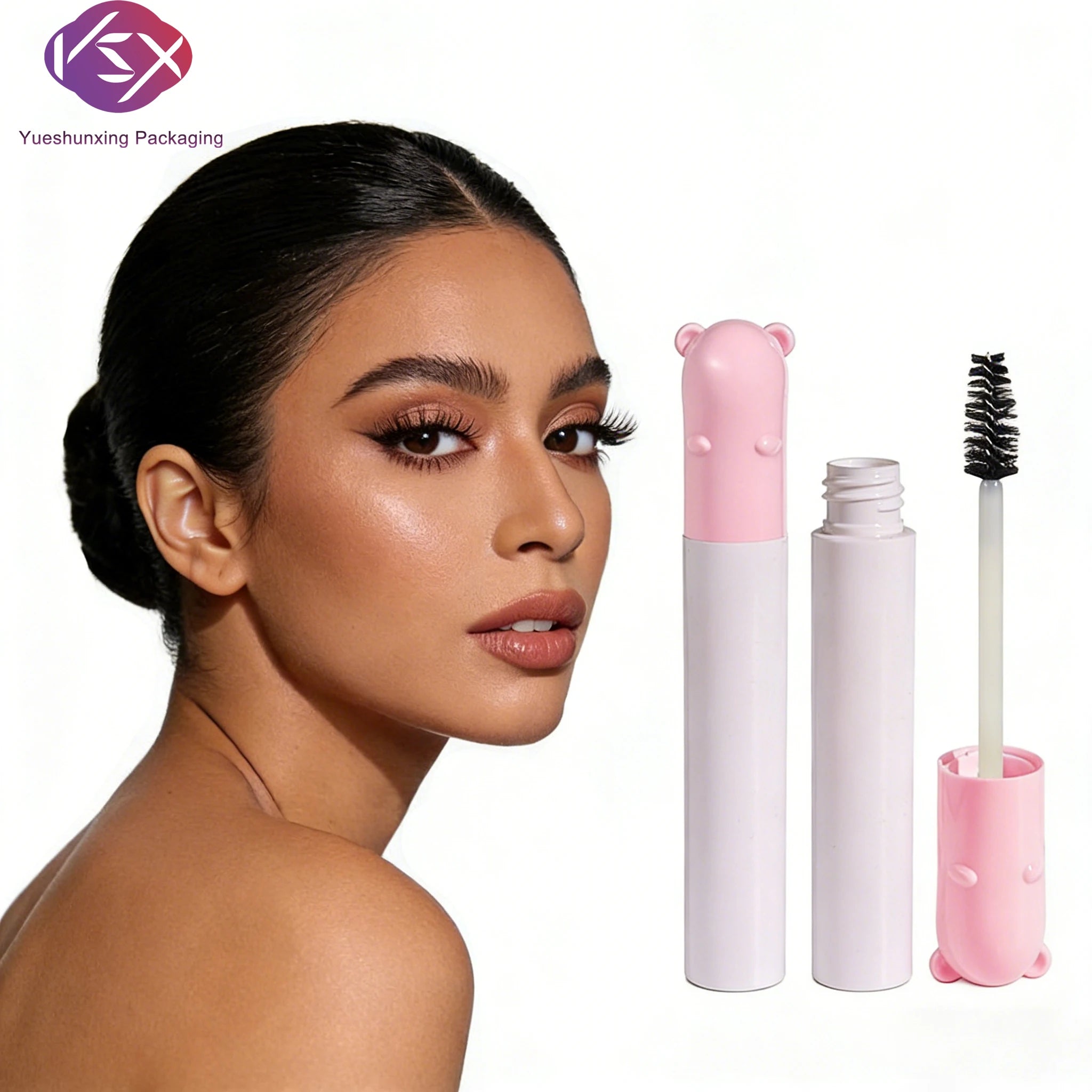 Yueshunxing Custom Animal Mascara Plastic Tube Wholesale Eyelash Empty Container Cartoon Tube Empty Mascara Tubes