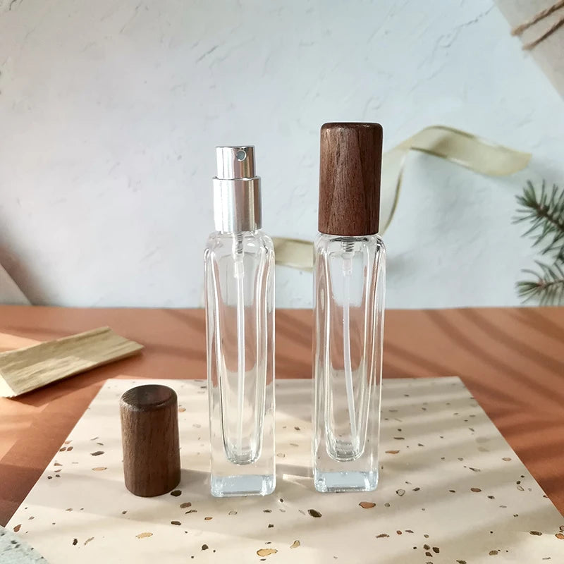 15ml Luxury Thick Clear Glass Perfume Bottle with Fine Mist Sprayer Unique Sample Glass Perfume Bottle