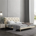 Single Bedroom Bed Storage 80x200 Girl White Solid Modern Queen Simple Metal High Sleeper Silk Sheet Bedsheet for Single Bed