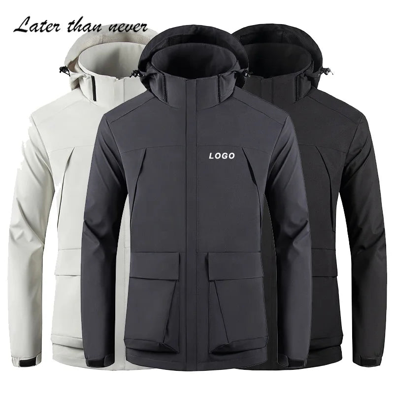 OEM Order Wholesale Trekking Outdoor Jacket Hooded Pure Big Pocket Windproof Cargo Windbreaker Jacket Spring Jackette