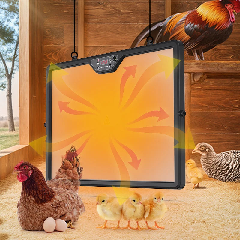 WONEGG NEW Dual Sides 35 Chicken Brooder Adjustable Angle Chicken Poultry Coop Heater for Chickens Chick