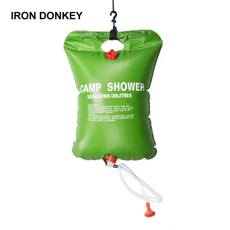IRONDONKEY 2OL Camping Solar Folding PVC Environmentally Friendly Shower Bag Outdoor Camping Shower