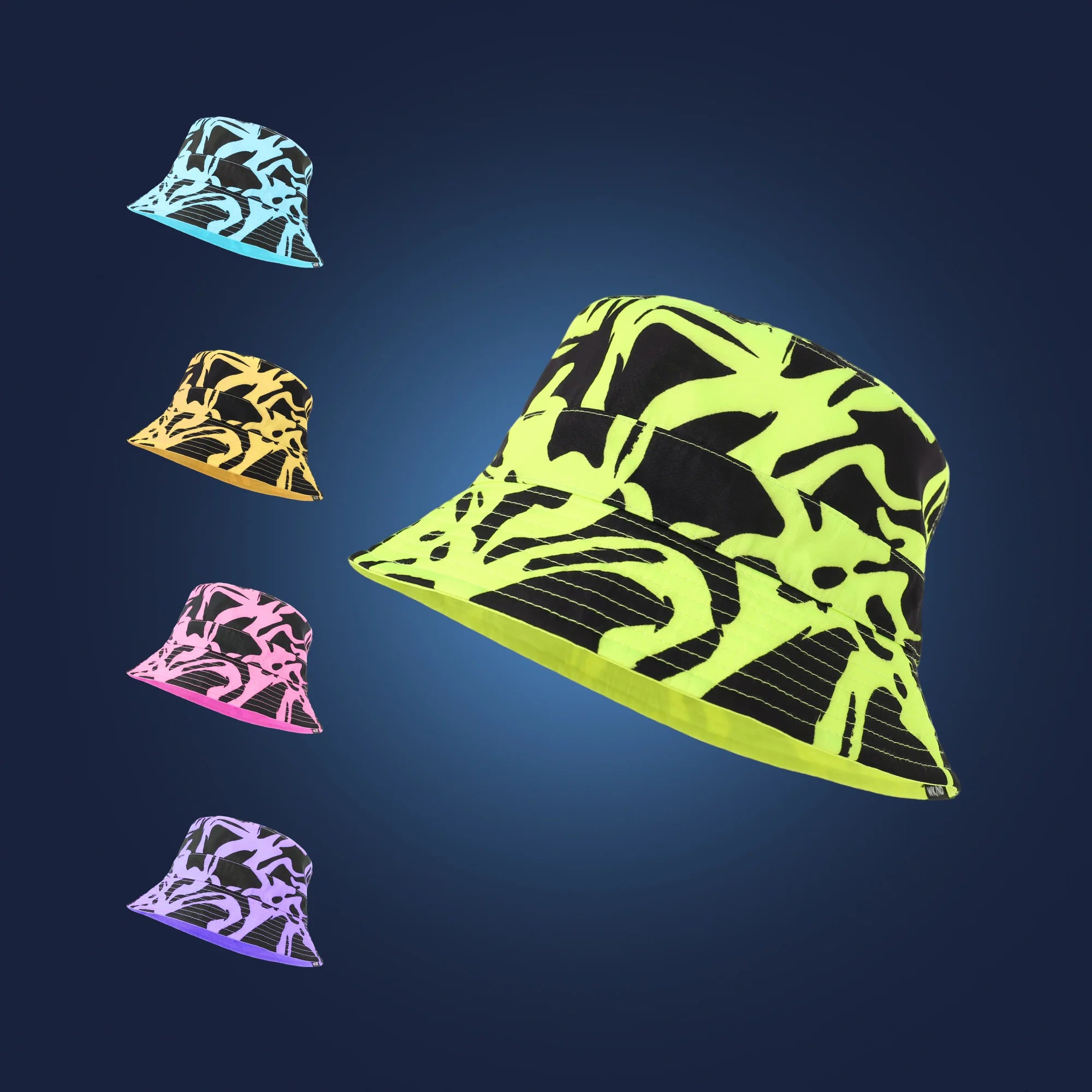 Double Sided Camouflage Nylon Waterproof Men Printed Reversible Bucket Hat Custom Logo