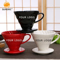 Custom V Shaped Brewer Filter Clever Cup Hand Drip Coffee Kit Cone Pour Over Coffee Dripper Ceramic