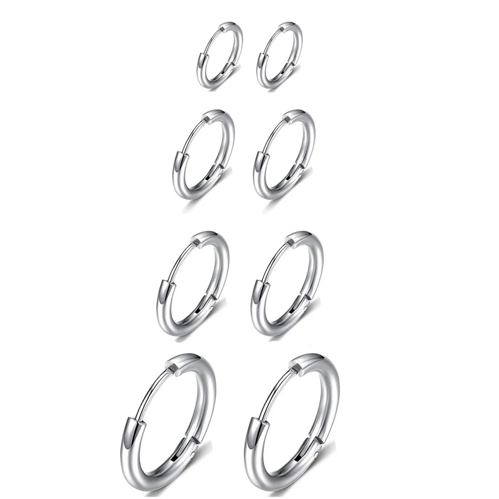 Mixed Bulk Fashion Hoop Earring Set Lot Wholesale 14K 18K Custom Gold Plated Stainless Steel Hiphop Earrings Set Women