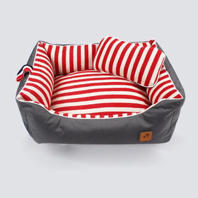 New Style Solid Pattern Wood Pet Bed Removable and Washable Dog Bed/Cat Bed with Cushion Pet Sofa Mattress in Carton Packaging