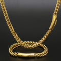NUOYA Custom Hip Hop Jewelry 18k Gold PVD Plated Stainless Steel Franco Chain Necklace for Men