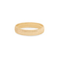 New Arrived Gold Plated 925 Sterling Silver Texture Clgar Band Custom Jewelry Ring for Women