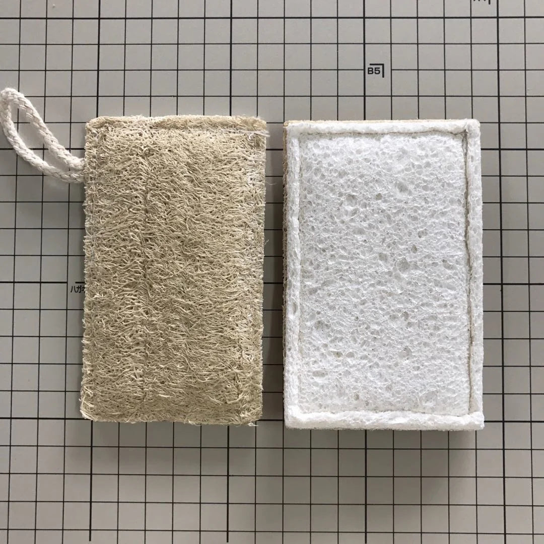 CK012 7*11cm 100% Natural Biodegradable Loofah Pads Cellulose Sponge Loofah Dishwashing Kitchen Dish Scrubber Sponge