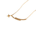 Trendy Gold Plated Brass Necklace Star-shaped Link Chain Personalized Women's Unisex Jewelry Environment-friendly Copper Zircon
