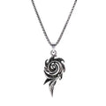 Personalized Stainless Steel Phoenix Flame Pendant Hip Hop Punk Style Trendy Link Chain Necklace for Men and Women