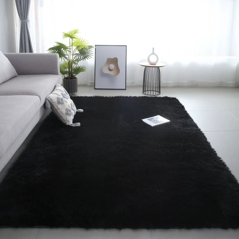 Super Soft Fluffy Faux Fur Modern Plush Luxury Rug Polyester Machine Made Rug for Bedroom Living Room