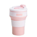 350ml Collapsible Plastic Folding Eco-Friendly Coffee Mug Portable Cup with Lid