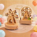 Factory Direct Wooden Swan Carousel Music Box Personalized Custom Rotating Music Box for Gift Supply