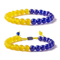 High-quality Yellow Blue Crystal Bracelet for Women Men Ukraine Bracelet