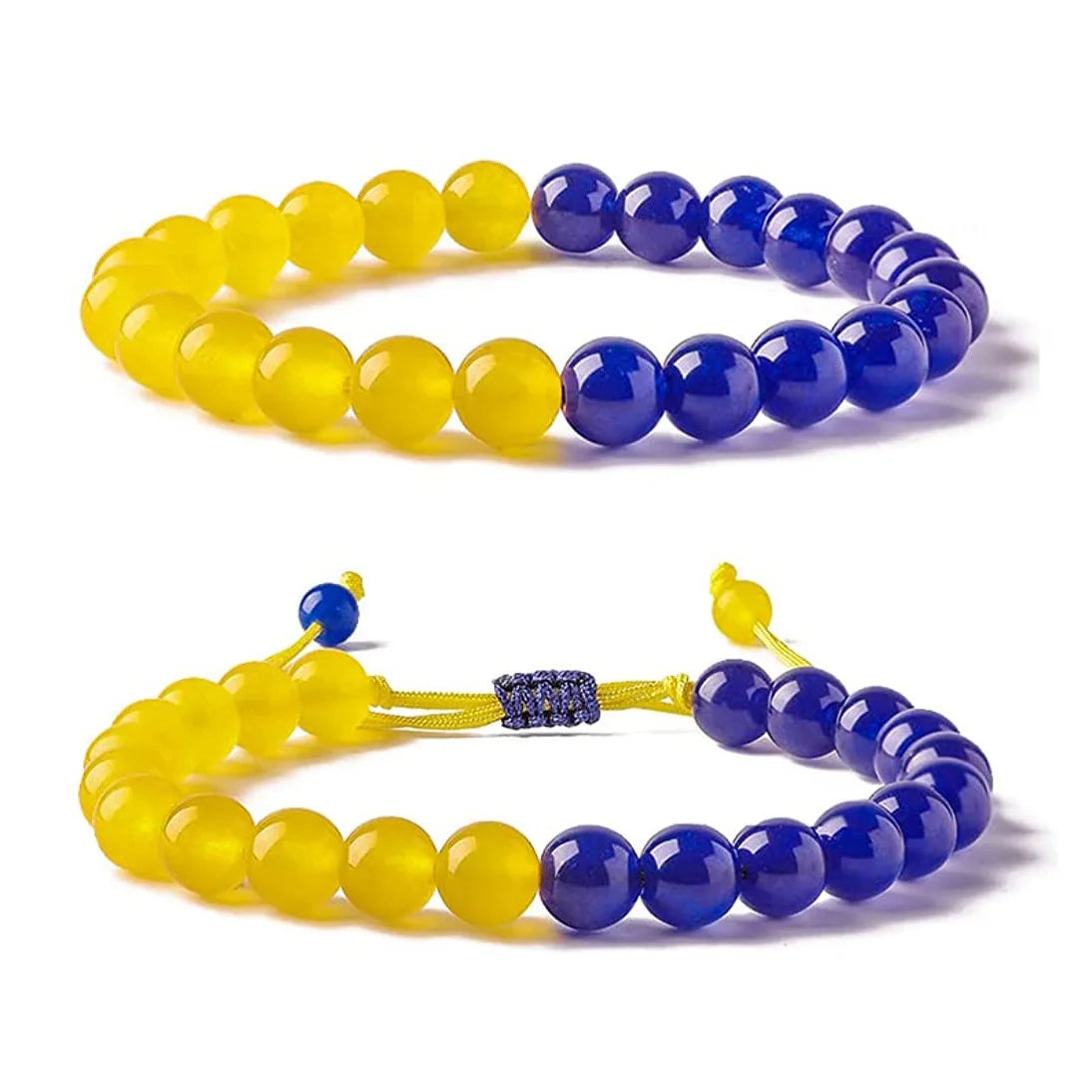 High-quality Yellow Blue Crystal Bracelet for Women Men Ukraine Bracelet