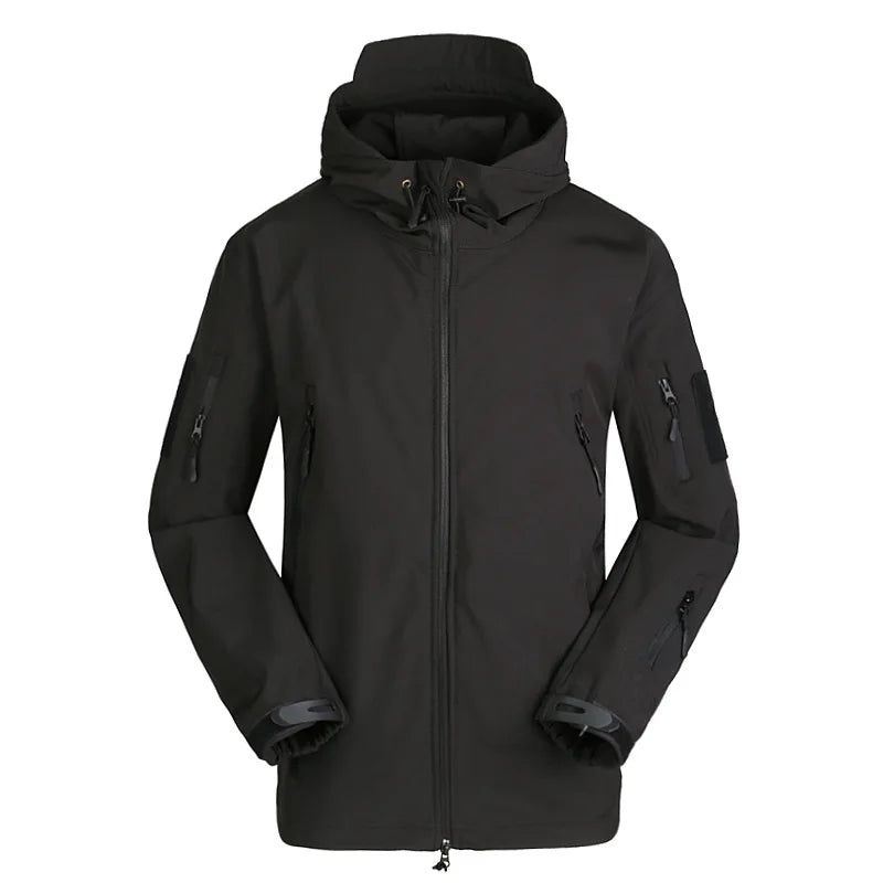 Black Wholesale Camo Wild Hunting Camping Breathable Hoodie Fleece Jacket Outdoor Hoody Coat