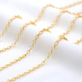 Factory Wholesale 14K Gold Plated Chain Roll Round Link Chain for Jewelry Making