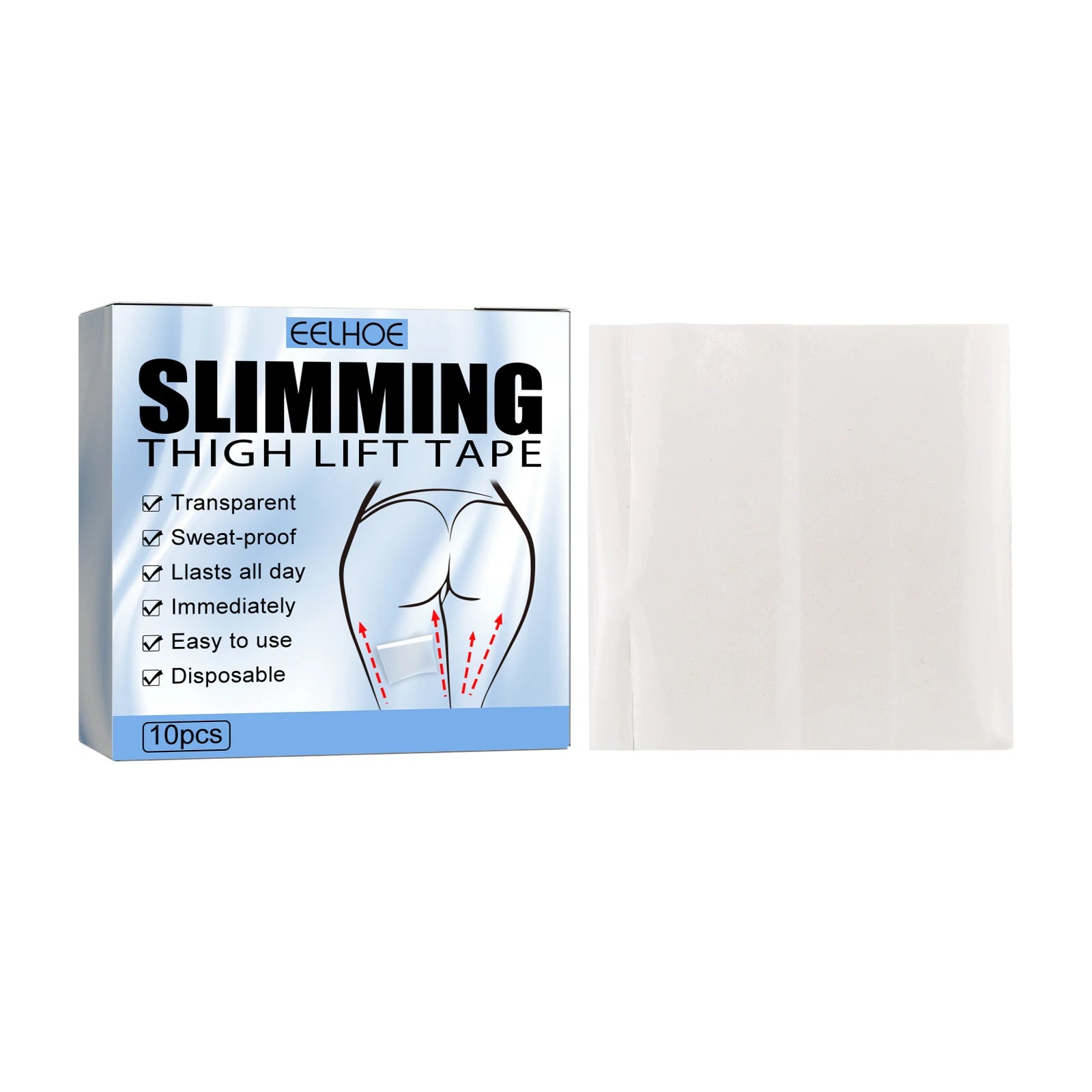 Eelhoe Thigh Lift Tape Invisible Leg Lift Stickers Lazy Slimming Tape Thigh Shape Lifting Firming Patches K1