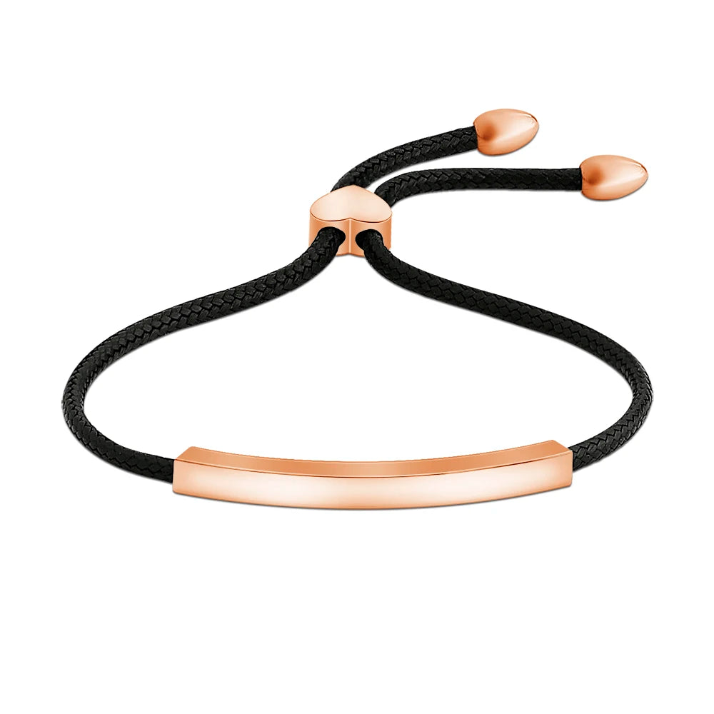 Adjustable She Believe She Could so She Did Adjustable Encourage Words Engraved Braided Cord Bracelet