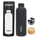 Sport Stainless Steel Bamboo Travel Bottle Wooden Lid Eco-friendly Biodegradable 12-24 Hours Thermal Insulation Applicable