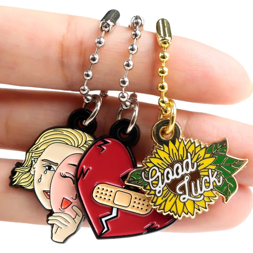 Free Design Wholesale Custom Made Metal Key Chain Ring Personalized Hard Soft Enamel Logo Keyring Cute Anime Keychains