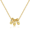 CZCITY Beads Insert CZ Stone Pendant Necklace Designer Pendant for Women 925 Silver Necklaces Wholesale