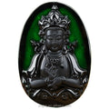 Certified Grade a Natural Ink Green  Jadeite Tara Guanyin Buddha Statue Jade Pendant Ice Seed Pendant Jade Pendant Wholesale 2
