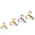 High Quality 4# 6# 8# 10# 10 Pcs Bait Accessories Color Hook Fishing Tackle Shop Gear Supplies Steel Three Book