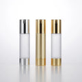 Refillable Gold Cosmetic Storage Bottles 15ml 30ml 50ml Empty Lotion Serum Airless Pump Spray Bottle
