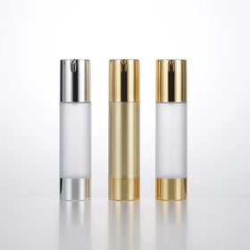 Refillable Gold Cosmetic Storage Bottles 15ml 30ml 50ml Empty Lotion Serum Airless Pump Spray Bottle