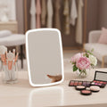 Factory New Portable LED Desktop Makeup Mirror Single Convenient Smart Touch Switch 3 Color Dimmable Lights Personalized Design