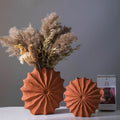 Creative Nordic Ceramic Vase Light Luxury Terracotta Ornaments Simple Hydroponic Dry Flower Home Hotel Decoration Red Pottery