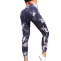 FLW Women's Tie Dye High Waisted Full Length Seamless Breathable Eco-Friendly Leggings Scrunch Booty Tights Sport Yoga Pants