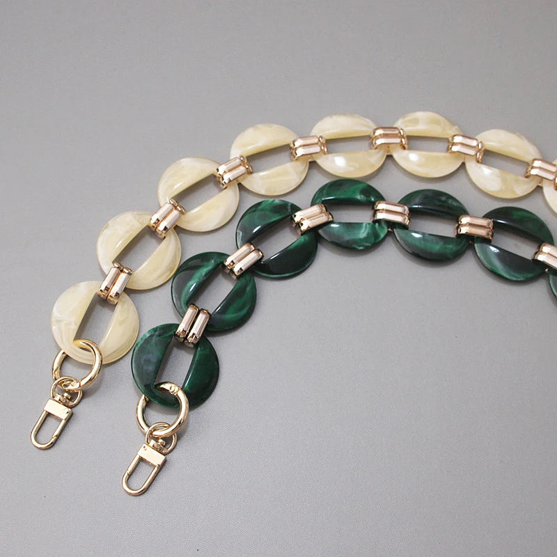 Deepeel L1-38 45/87cm Handbag Parts Accessories Handmade Purse Resin Handle Chains Acrylic O Ring Bag Chain